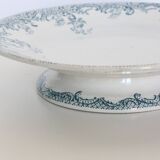 Plate on pedestal, iron earth, model Rocaille de Orchies, French manufacture