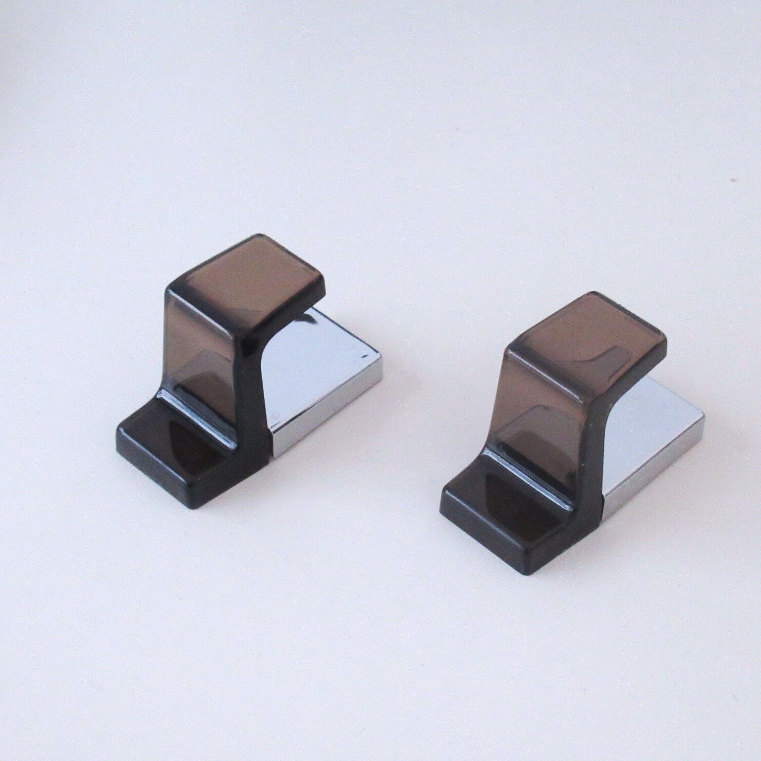 Pair of plexiglass hooks 70s/80s