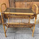 1950s Italian Rattan Side Table