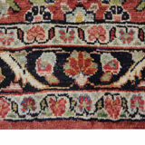 Traditional persian area rug handwoven red wool carpet rug- 130x220cm