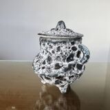 Fat lava tripod flower spike vase