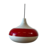 Vintage glass pendant/light, futuristic style, UFO-shaped.