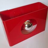 Vintage red disco wall light 1970 Jocelyne Trocmé
