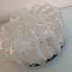 Round ceiling lamp in bubbled glass / vintage 60s-70s