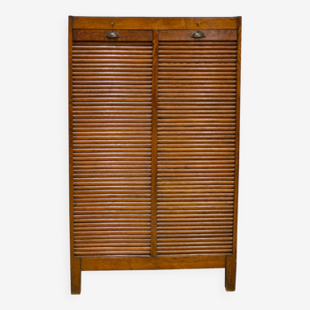 Modernist Roller blind cabinet, 1930s, Czechoslovakia