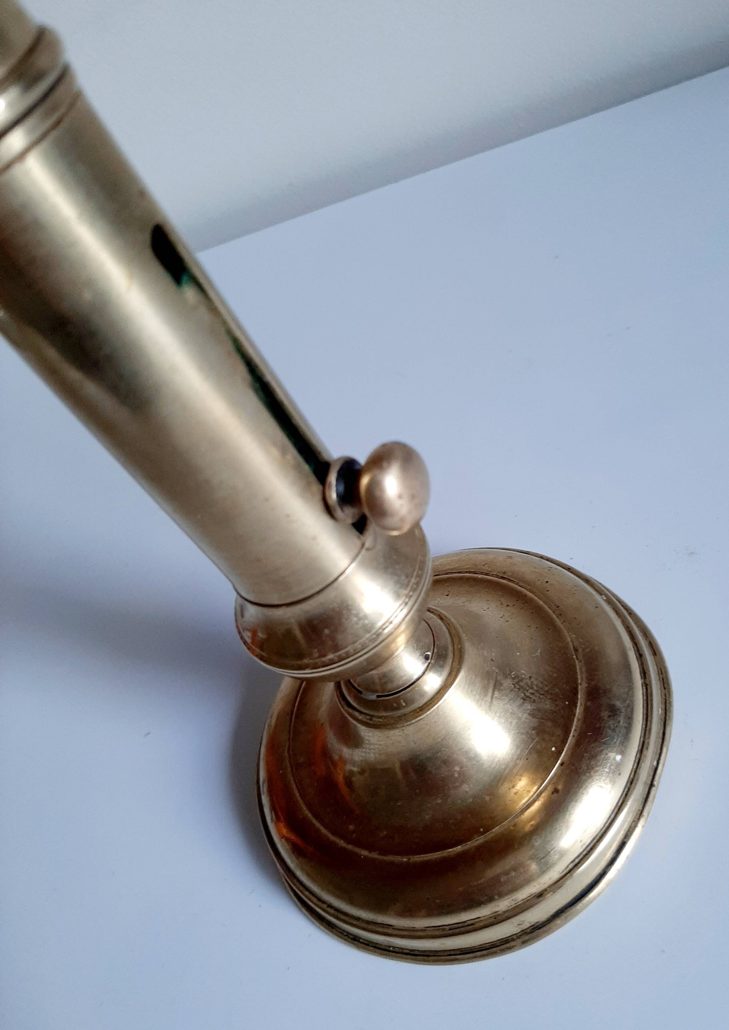 Golden brass candle holder