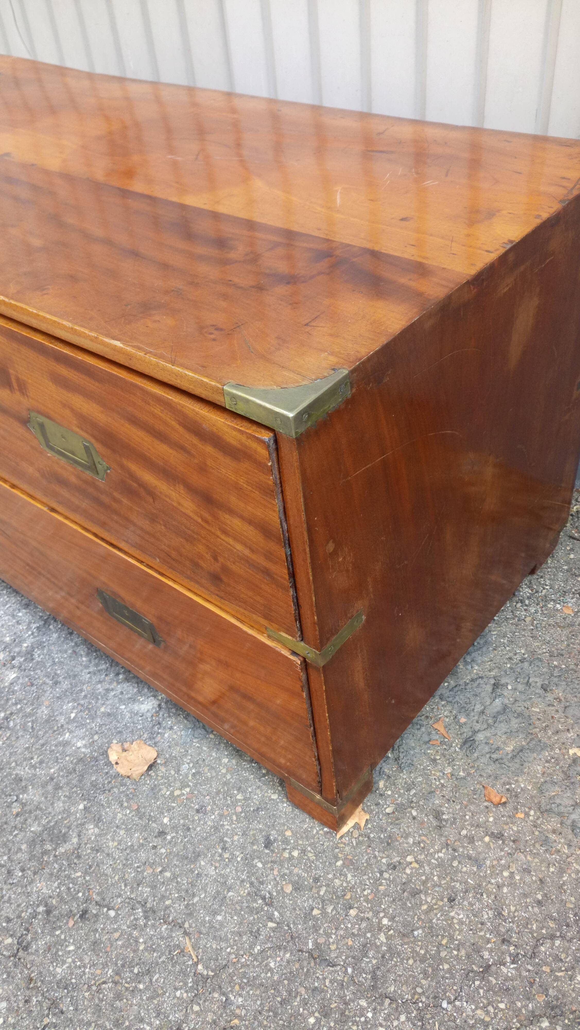 19th century Louis Philippe navy chest in camphrier laughed