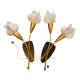 Two pairs of 1960s Tulip wall sconces