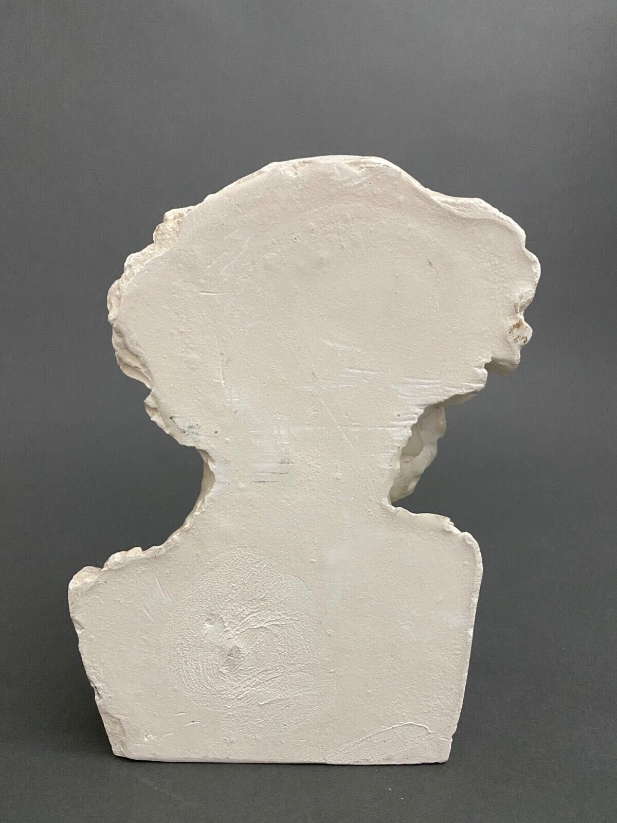 Bust of Socrates in plaster mid-twentieth artist's studio