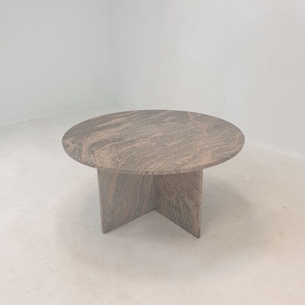 Table basse ronde italienne, années 1980