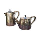 Lot of two silver teapots