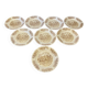 Set of 8 Antique Dessert Plates SARREGUEMINES Vintage Ceramic