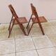Paire de chaise pliante bambou vintage