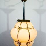 Pink Blown Glass Pendant Light