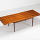 Niels Otto Moller large extendable dining table rosewood Denmark 1960