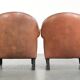 Ensemble de deux fauteuils design de Bart van Bekhoven en cuir de mouton.