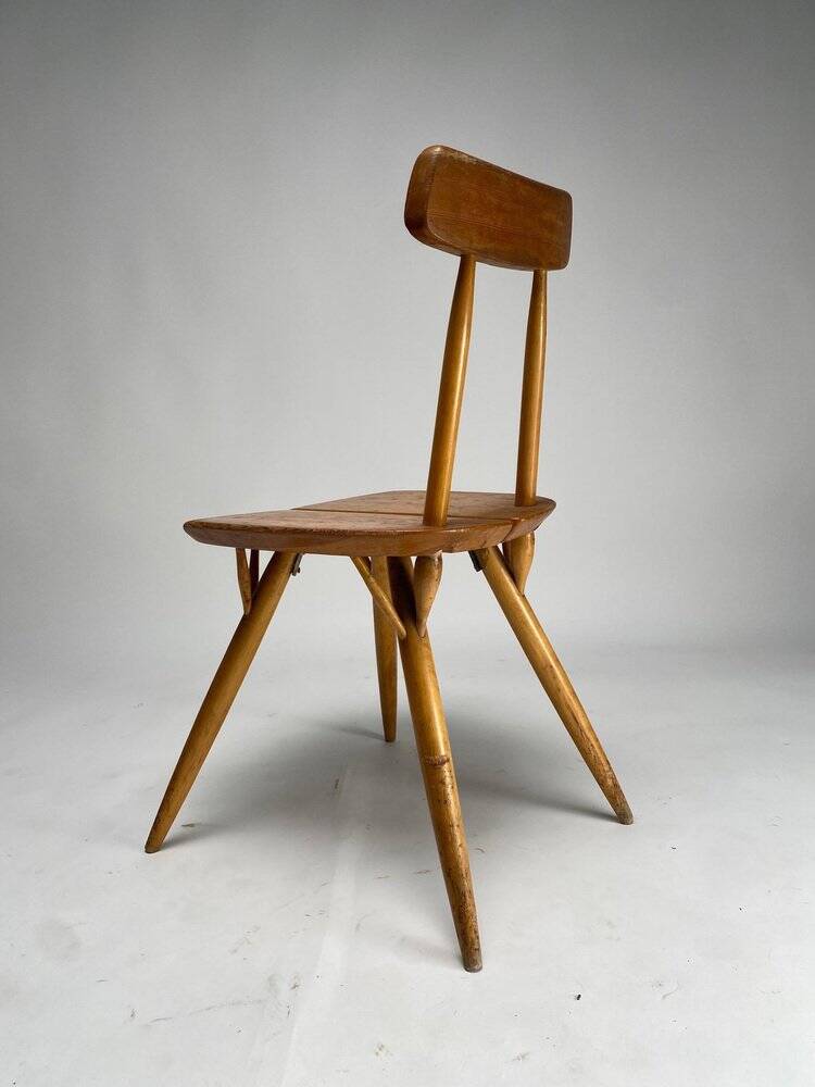 Set of Pirkka Dining Chairs attributed to Ilmari Tapiovaara for Laukaan Puu, Finland, 1950s