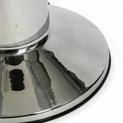 Heavy huge XXL 1970s metal chrome table lamp with metal shade | Heigh 75 cm