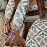 Louis XVI style salon: sofa and 2 cabriolet armchairs.