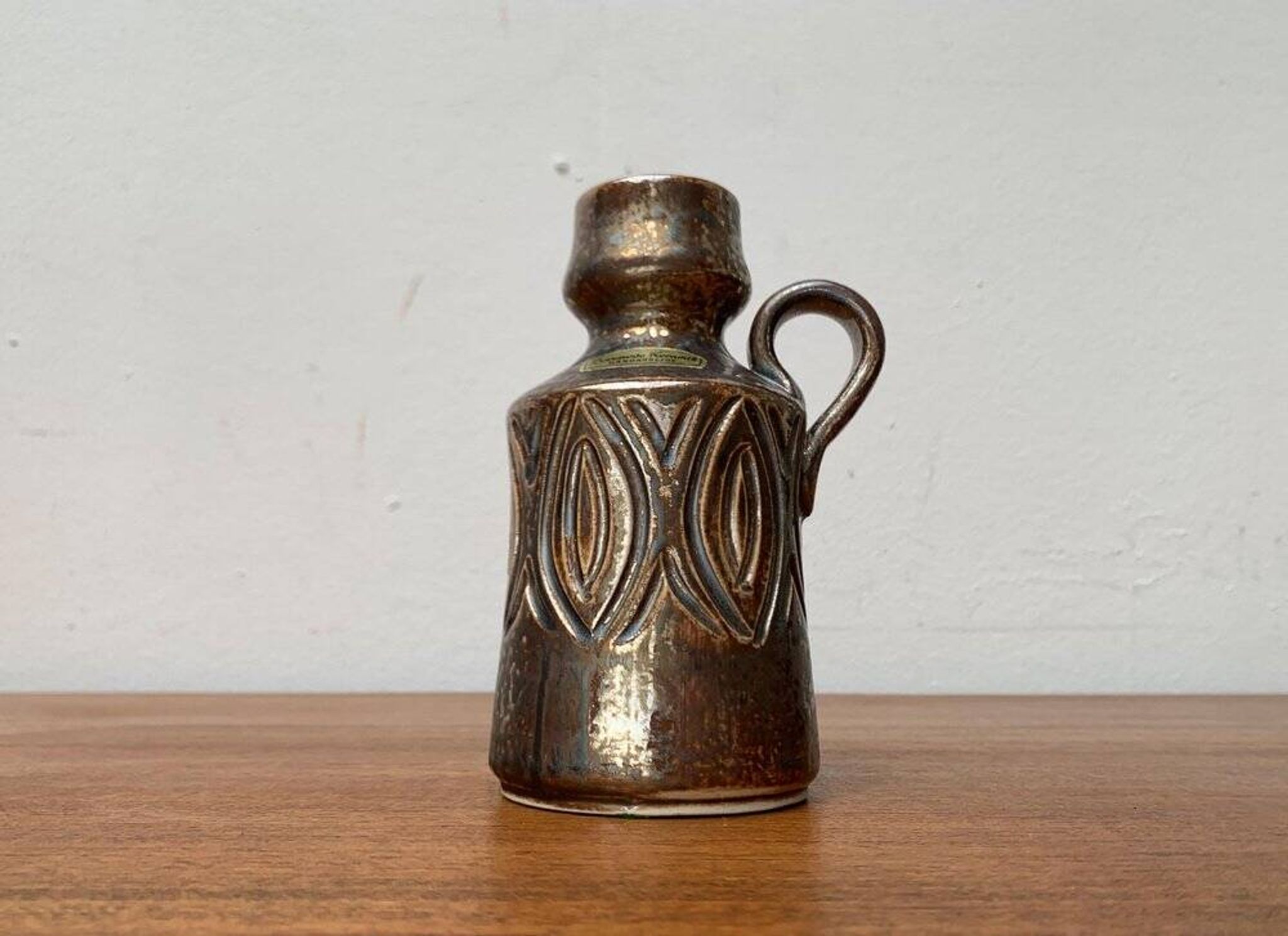 Carafe vase from Lovemose Danish Pottery Studio, mid-century Denmark, 1960s.