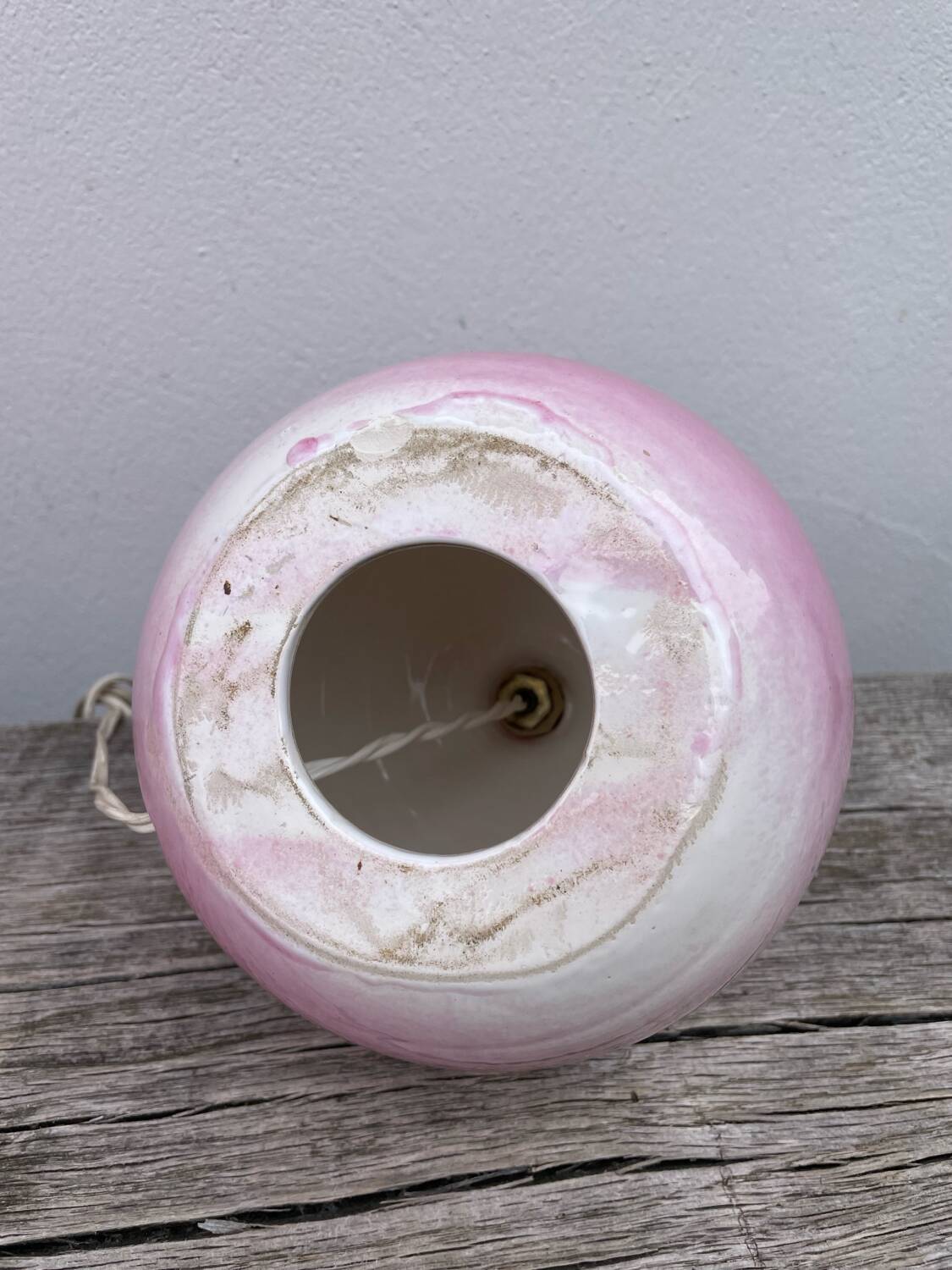 Pink ceramic lamp