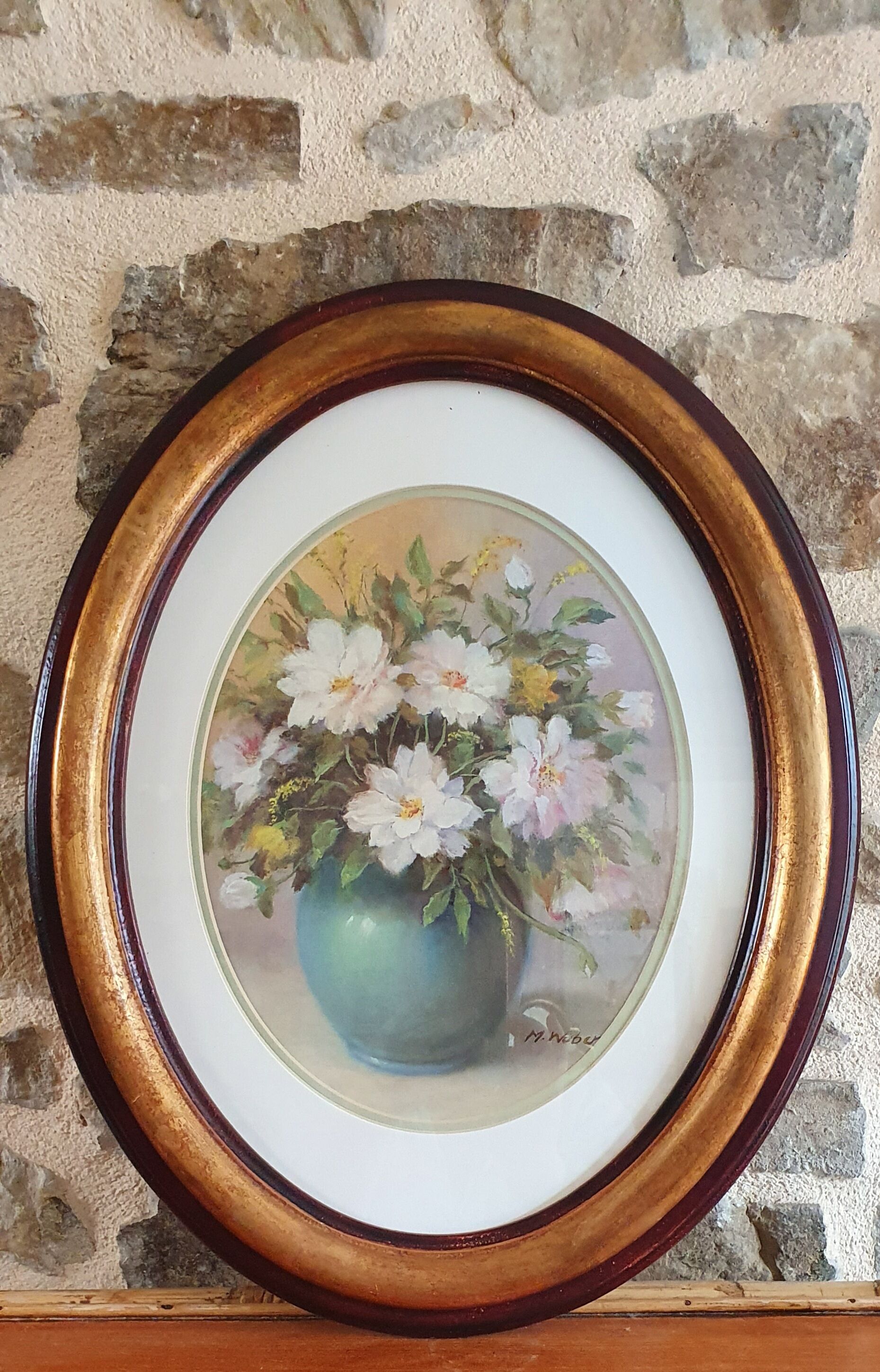 Old bouquet of flowers painting