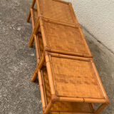 Vintage rattan side table 1960