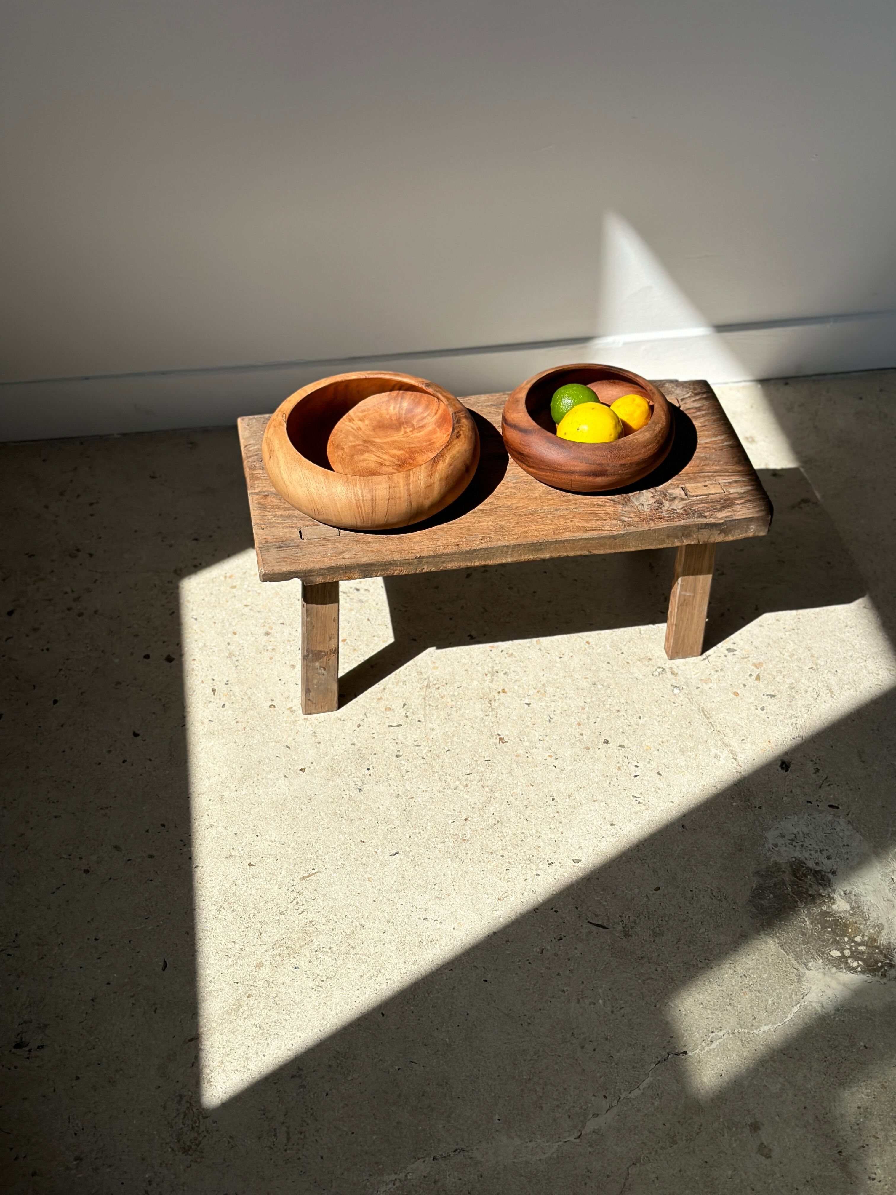 Bowl or monoxyl teak cut d:25.5