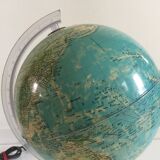 Globe earth bright black vintage