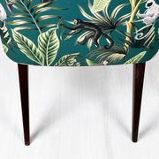 Austrian Thonet armchair from the mid-century with green "Ape" fabric upholstery.