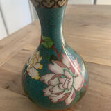 Vintage vase in cloisonné enamels