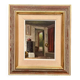 Original Swedish Oil on Canvas – 'Kitchen II' by Osvald Rasmussen – Signed – Vintage and Framed – 41 × 37 cm (16.1" × 14.6")
