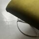 Swivel tulip stool / footrest in khaki green velvet, 1970s design