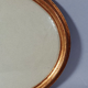 Oval frame curved glass gilded wood gold leaf 34x28 foliage 29.5x23.5 cm SB