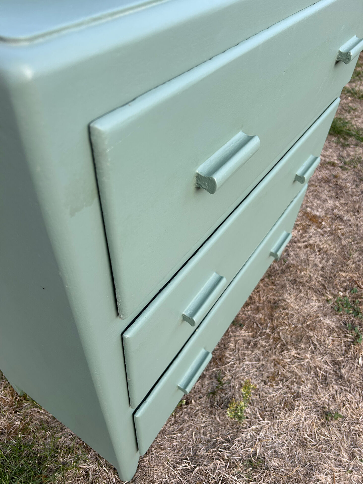 Commode vintage 1950 vert Fumé