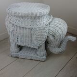 Elephant wicker table