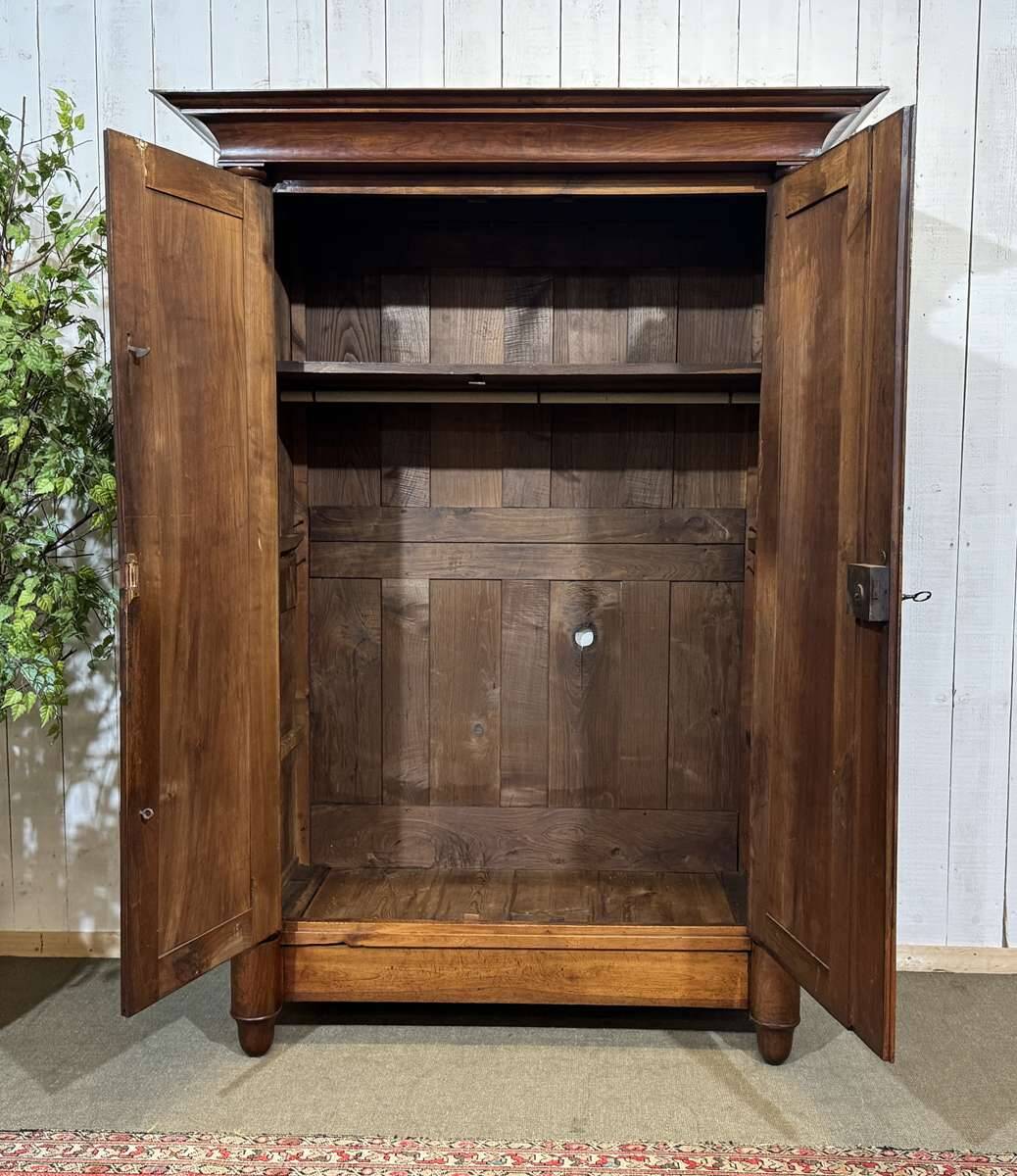 Armoire penderie Empire en merisier XIXème