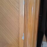 Argentier vitrine ancien en bois massif