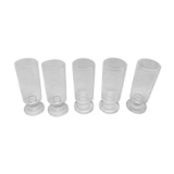 5 vintage clear glass