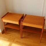 Pair of teak bedside tables, Carlström Möbelfabrik, Sweden, 1960s