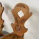 Set of 4 Savoyard pine chairs from the 60s