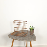 Vintage rattan wall shelf