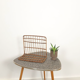 Vintage rattan wall shelf