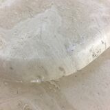 Three travertine trundle coffee tables