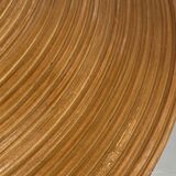 Pencil split reed, rattan, bamboo & brass pendant lamp, italy, 1970s