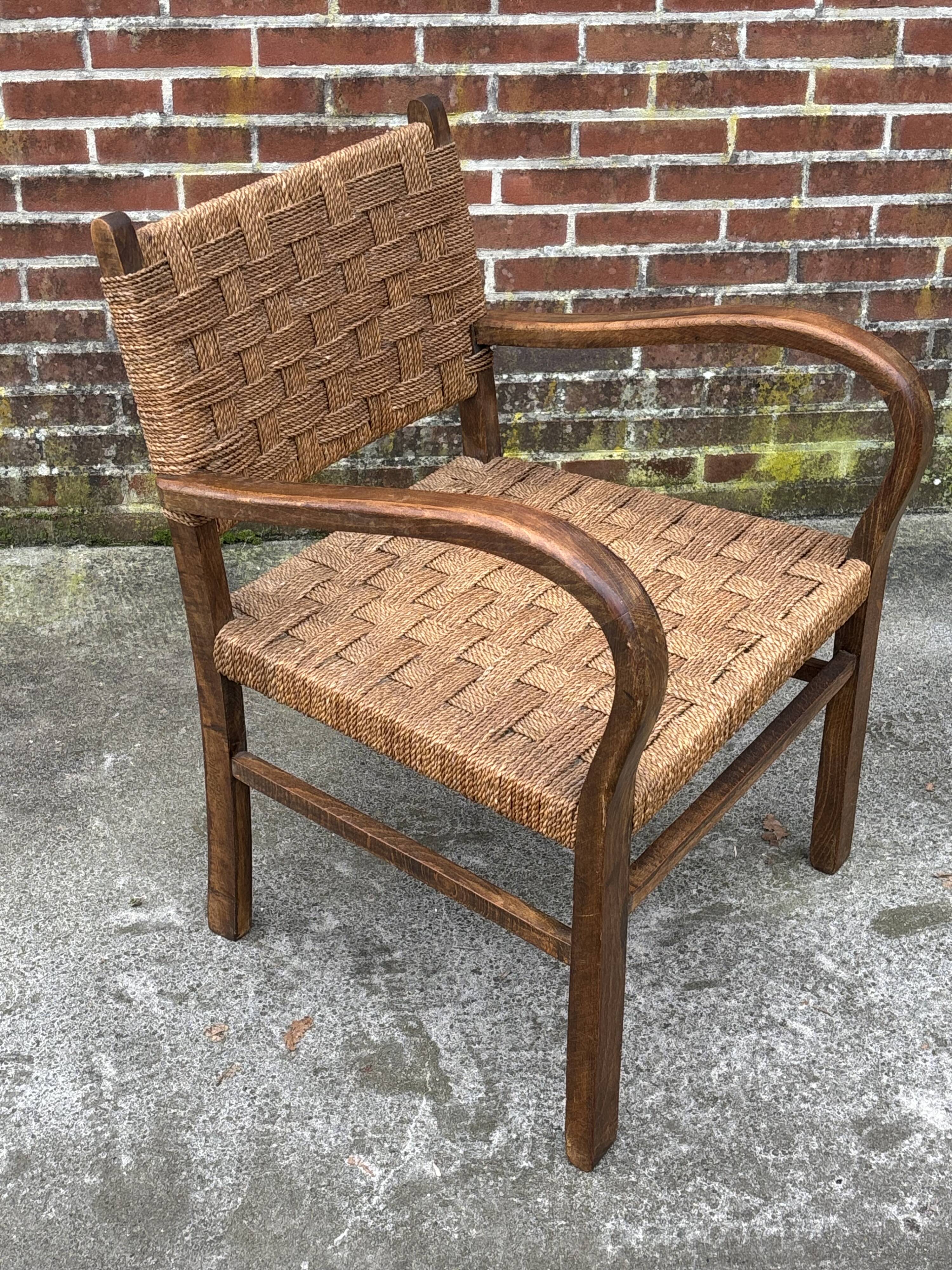 Bauhaus rope chair easy chair Erich Dieckmann style