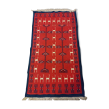 Red wool kilim rug - 100x180cm