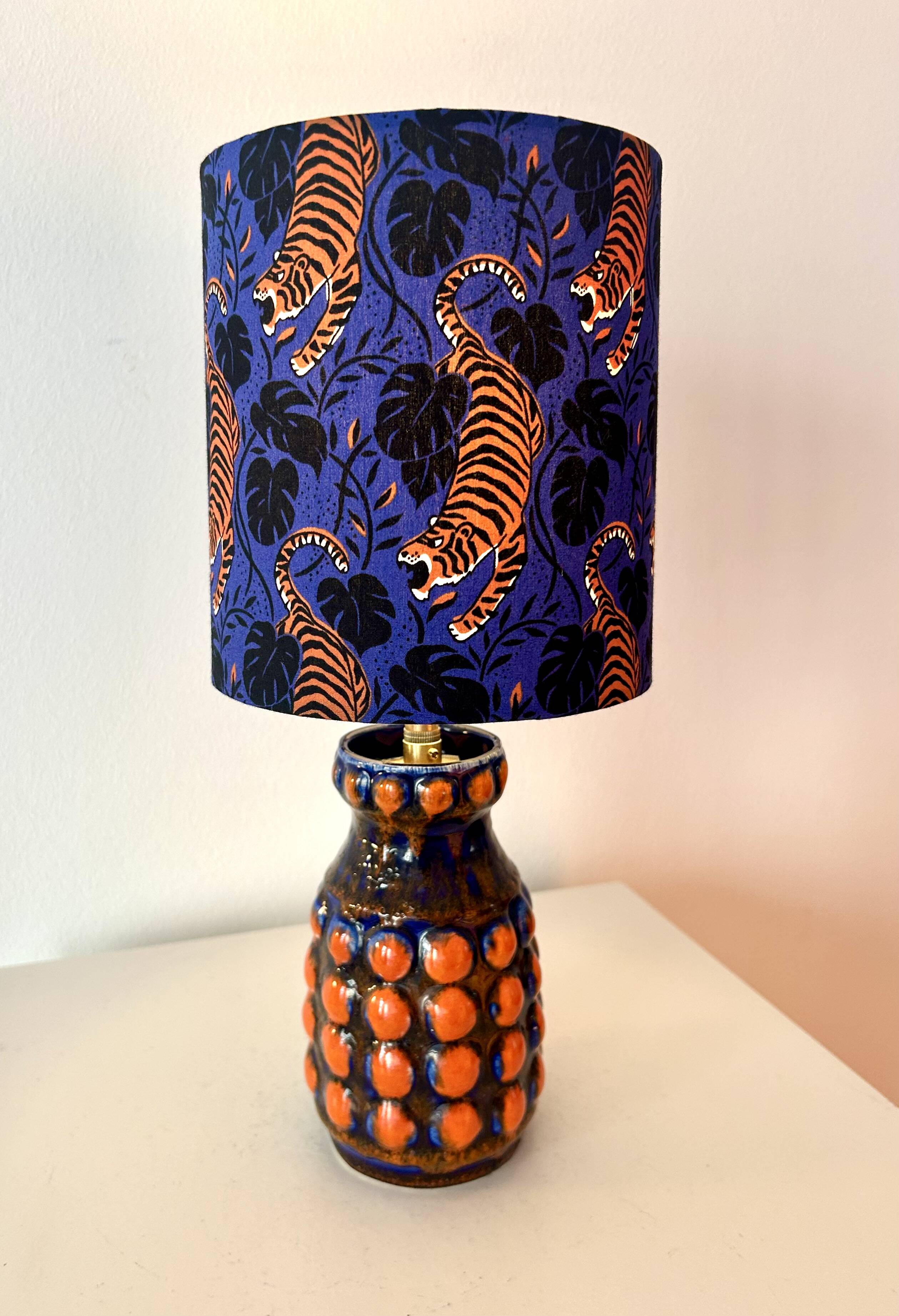Upcycled table lamp from West Germany, Pop-Art vase by Bay Keramik