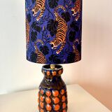 Upcycled table lamp from West Germany, Pop-Art vase by Bay Keramik