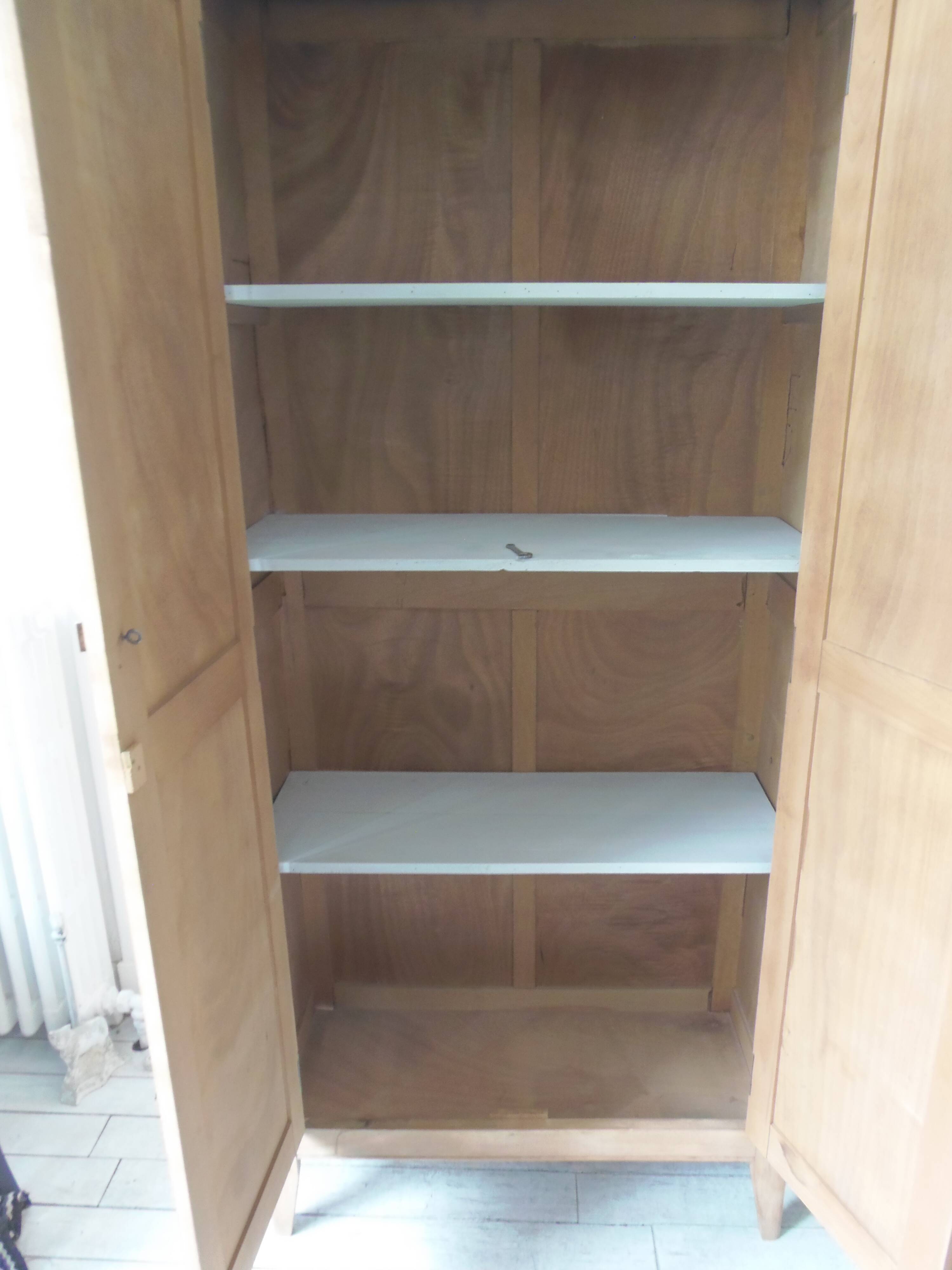 Vintage Parisian wardrobe has been completely sanded and waxed.